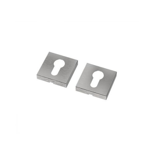 Coppia bocchette quadre foro Yale Reguitti Q08KY acciaio inox Aisi 304