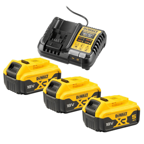 DEWALT DCB1104P3-QW Kit caricabatteria DCB1104 + 3 batterie DCB184 18V 5Ah
