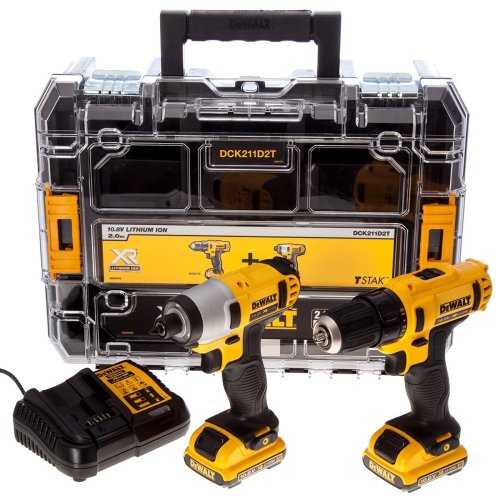 Kit Dewalt DCK211D2T Trapano+Avvitatore 10,8V XR