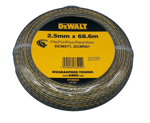 Filo decespugliatori ø 2.5mm x 68.6m DEWALT DT20652-QZ