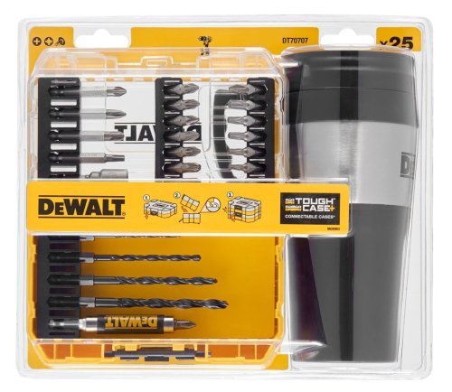 DEWALT DT70707-QZ inserti avvitare + punte trapano + tazza termica (25 pezzi)
