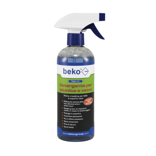 Detergente professionale per plastica e vetro Beko Tecline 500ml