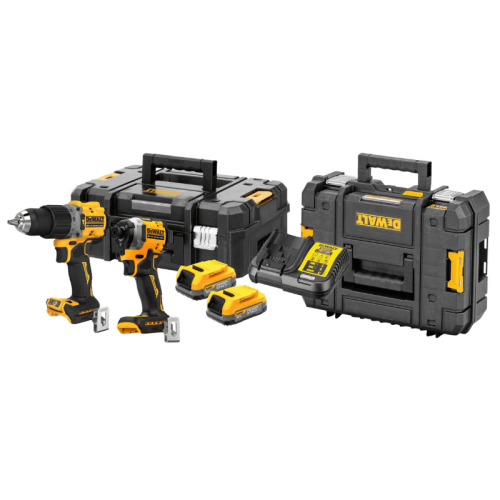 Dewalt DCK2050E2T-QW Kit 18V Powerstack trapano + avvitatore impulsi 1/4"
