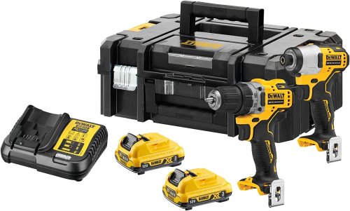 Dewalt DCK2110L2T-QW KIT trapano DCD701 + DCF801 12V 3.0Ah