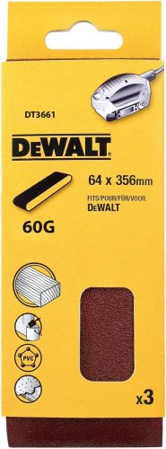 Dewalt DT3661-QZ set 3 nastri abrasivi 64 x 356 mm G60