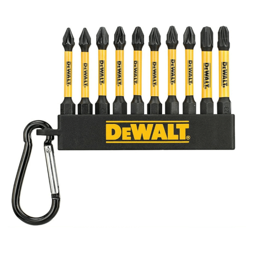 Dewalt DT7276-QZ - Set 10 inserti avvitare FLEX TORQ 50mm POZIDRIV + moschettone