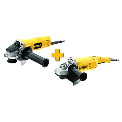Dewalt DWE492DUO1-QS Kit smerigliatrici angolari ø 115 mm + ø 230 mm