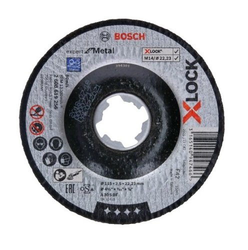 Disco da taglio centro depresso Bosch X-LOCK Expert Metal - ø mm 115x2,5