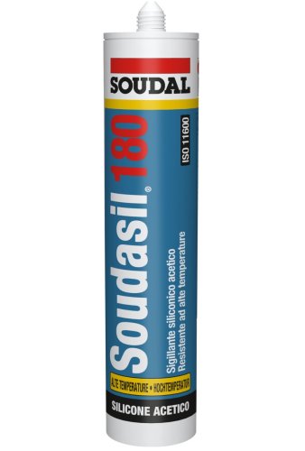Silicone acetico rosso Soudasil 180 per alte temperature 310ml