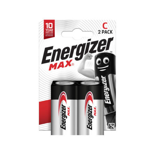 ENERGIZER MAX C LR14 - 2 batterie Mezza Torcia alcaline 1,5V