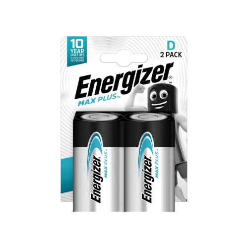 ENERGIZER MAX PLUS D LR20 - 2 batterie Torcia alcaline 1,5V