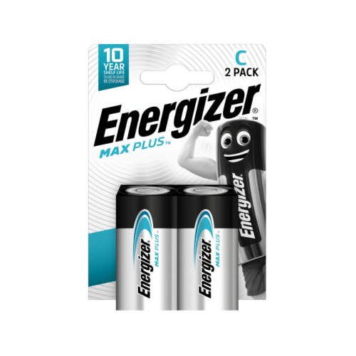 ENERGIZER MAX PLUS C LR14 - 2 batterie Mezza Torcia alcaline 1,5V