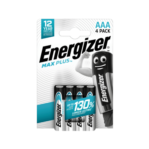 ENERGIZER MAX PLUS AAA - 4 batterie Mini Stilo LR3 alcaline 1,5V