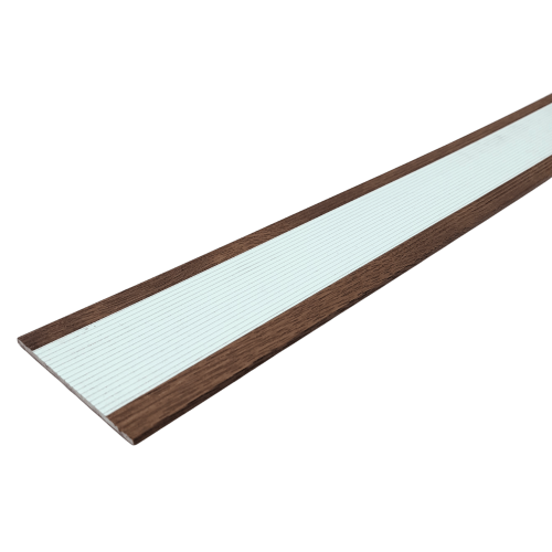 Listello coprifilo EXTE piatto in PVC Noce Nussbaum per serramento interno ed esterno (6m) - mm 30x2,5