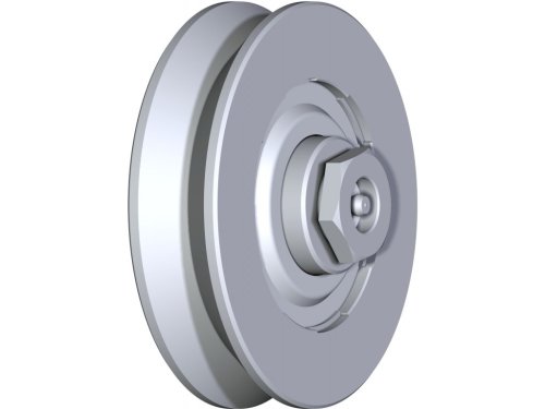 Ruota gola V con ingrassatore FAC 103 - VA1102.090 ø 90 mm