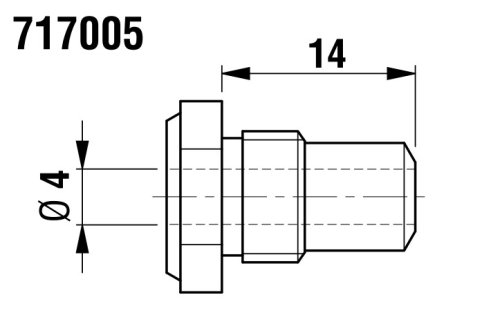 Ugello ricambio rivettatrice RAC171 per rivetto ø 6/6,4 FAR 717005