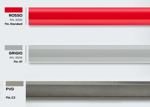 Barra orizzontale maniglione antipanico 1200 mm Cisa ALPHA 07A07.22.0 - - rosso RAL 3000
