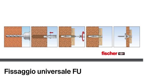 Tassello Fischer universale FU nylon (senza vite) - | mm 6x35