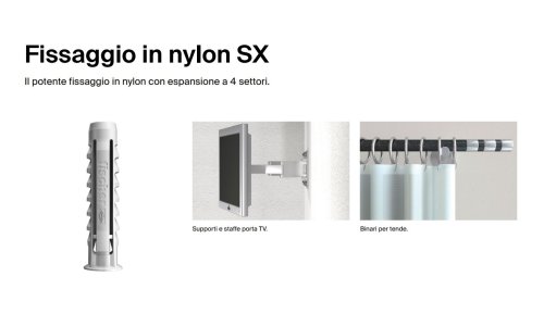 Tassello nylon Fischer SX-S con vite TPS - | mm 5x25