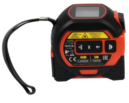YATO YT-73122 Flessometro 5m x19 mm + misuratore Laser 0,2-40m