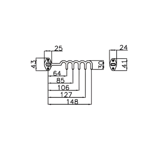 Fermapersiane Reguitti 603FE in ottone lucido - mm 60