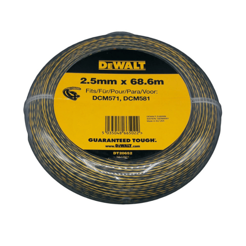 Filo decespugliatori ø 2.5mm x 68.6m DEWALT DT20652-QZ