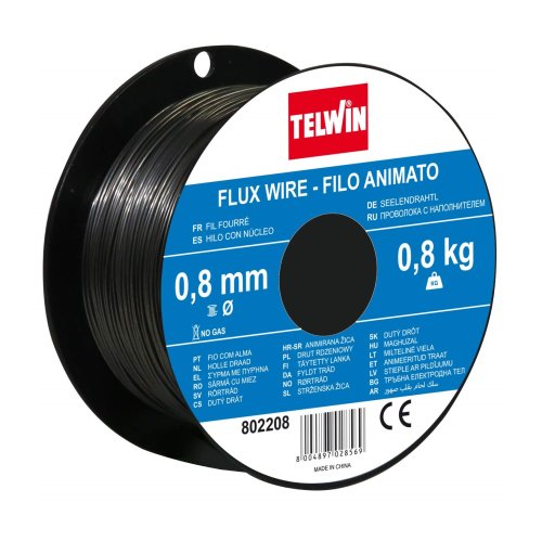 Filo saldatura animato senza gas Telwin 802208 ø mm 0,8 gr 800