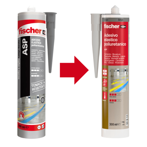 Adesivo sigillante poliuretanico elastico Fischer ASP 310 Grigio 300ml