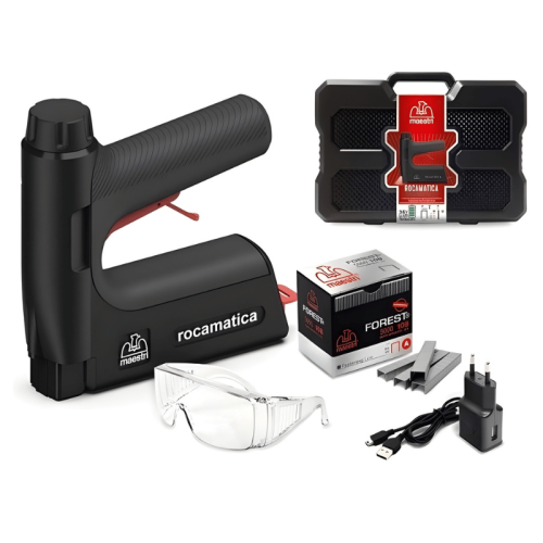 Fissatrice a batteria 3,7V litio Maestri ROCAMATICA 114 + Kit occhiali e punti