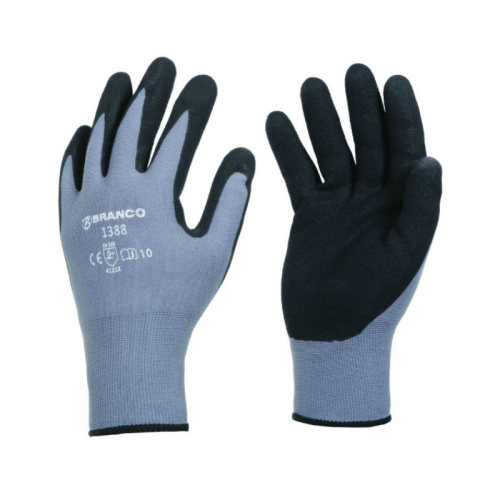 Guanti in nylon spandex filo continuo 15G spalmato in nitrile MICROFOAM Brado 1388 - TG 8