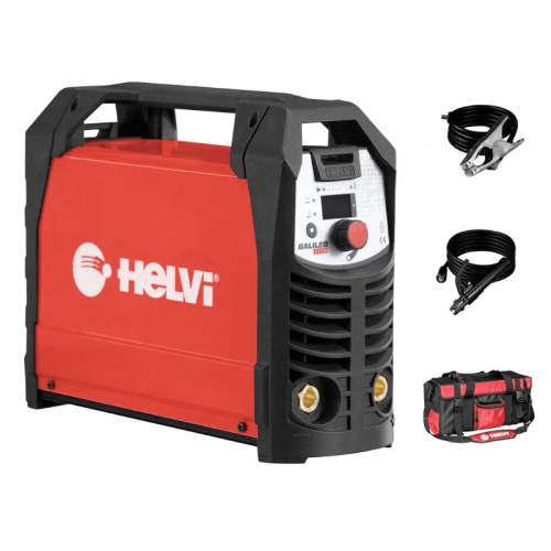 HELVI GALILEO 160 Saldatrice inverter a elettrodo MMA e TIG Kit accessori e borsa