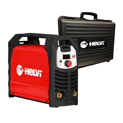HELVI JET 200 Saldatrice inverter a elettrodo MMA e TIG con accessori e valigetta
