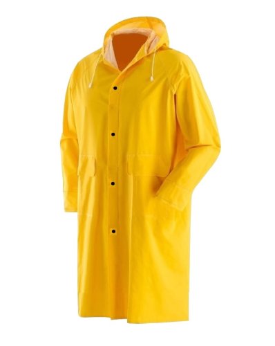 Impermeabile da lavoro Maurer in PVC giallo con cappuccio - taglia L