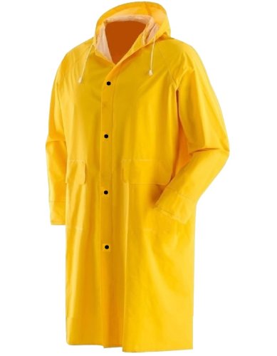 Impermeabile da lavoro Maurer in PVC giallo con cappuccio - taglia L