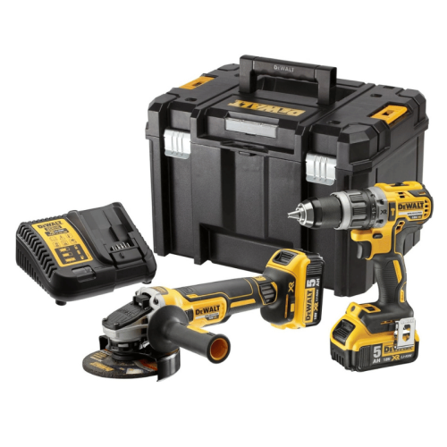 KIT DEWALT DCK2080P2T-QW Trapano DCD796 + Smerigliatrice DCG405 + 2x XR 18V 5Ah