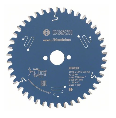 Lama circolare Expert Bosch ø mm 140 z42 foro ø 20 mm taglio alluminio