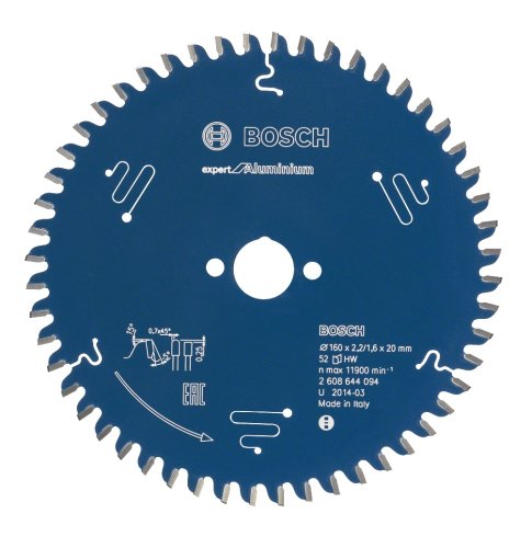 Lama circolare Expert Bosch ø mm 160 z52 foro ø 20 mm taglio alluminio