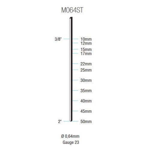 Chiodini metallici senza testa per fissatrici Maestri M064ST - mm 25