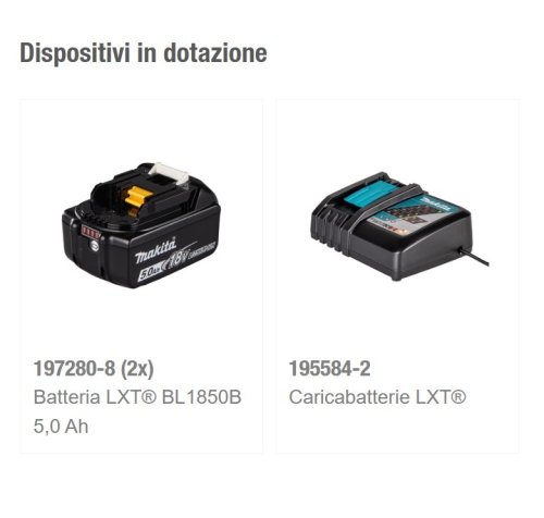 Trapano avvitatore con percussione LXT 18V 5Ah Makita DHP489RTJ