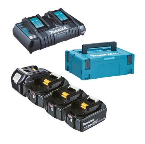 MAKITA KIT ENERGY 18V 5,0Ah + caricabatterie doppio 197626-8