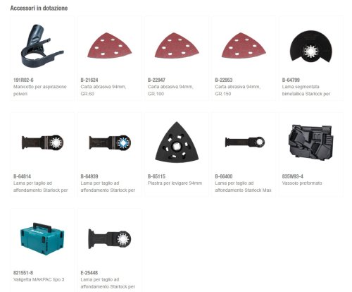 Makita LXT DTM52ZJX1 Utensile multifunzione 18V | fornito senza batteria con accessori 