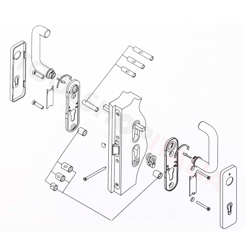 Maniglia M1 NINZ 3101001.001 per Porte Tagliafuoco REI Univer e Proget