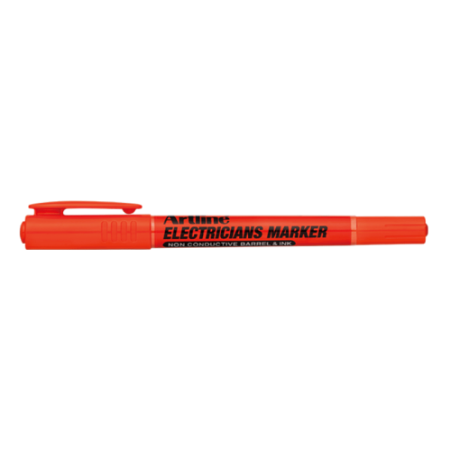 Marcatore pennarello ARTLINE per elettricisti a doppia punta 0,4 - 1 mm - - arancio