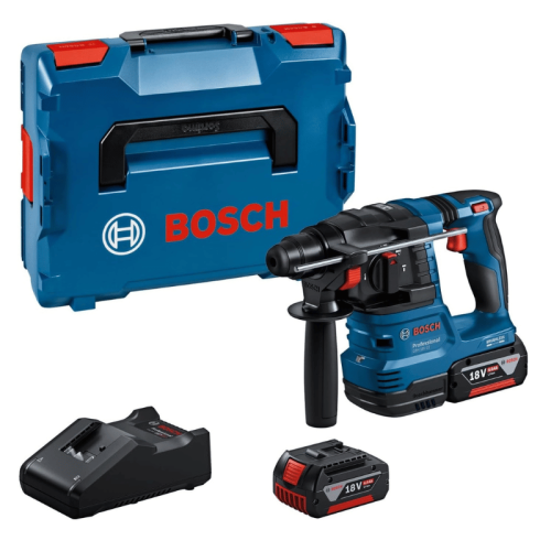 Martello perforatore Bosch GBH 18V-22 Professional SDS PLUS con 2 batterie litio 18V 4Ah