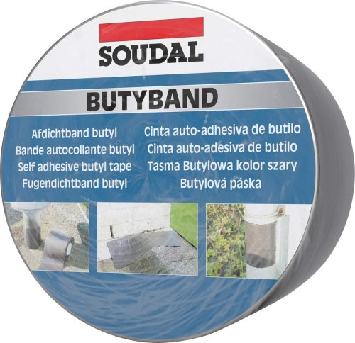 Nastro butilico autoadesivo Soudal Butyband in rotolo 10m - L (mm) 50