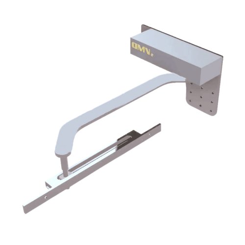 Chiudicancello pedonale OMV GTS48C L argento - con fermo NO