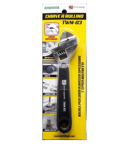 Chiave a rullino super ribassata a regolazione 0-20 mm Pettiti TWM-03