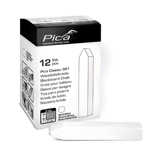 Gesso per lavagna bianco cm 13x90 Pica Classic 581 - 12 pezzi
