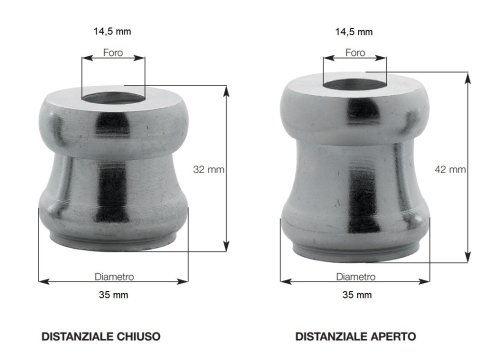 Plebani 01 distanziale regolabile 32/42 mm zincato per fissaggio inferriate ø 35 mm