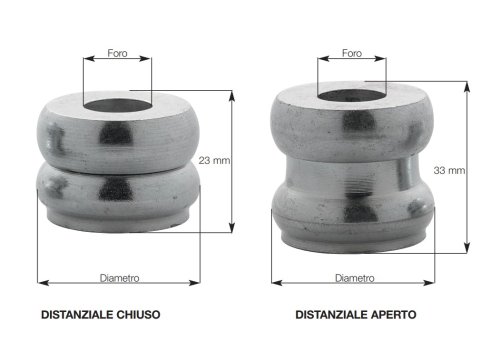 Plebani 03 distanziale regolabile 23/33 mm zincato per fissaggio inferriate - ø mm 25
